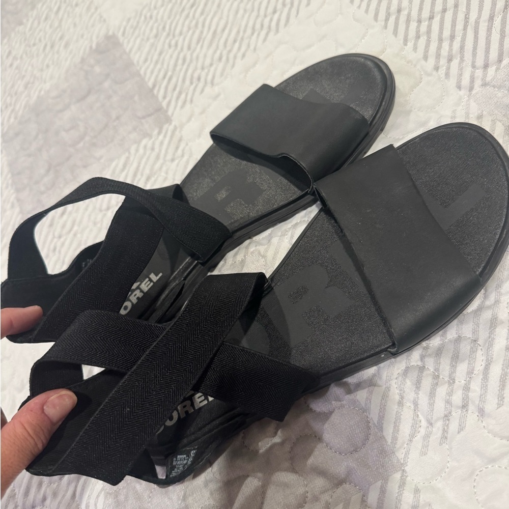 Sorel Ella Li black Strappy Sandals - Picture 5 of 8